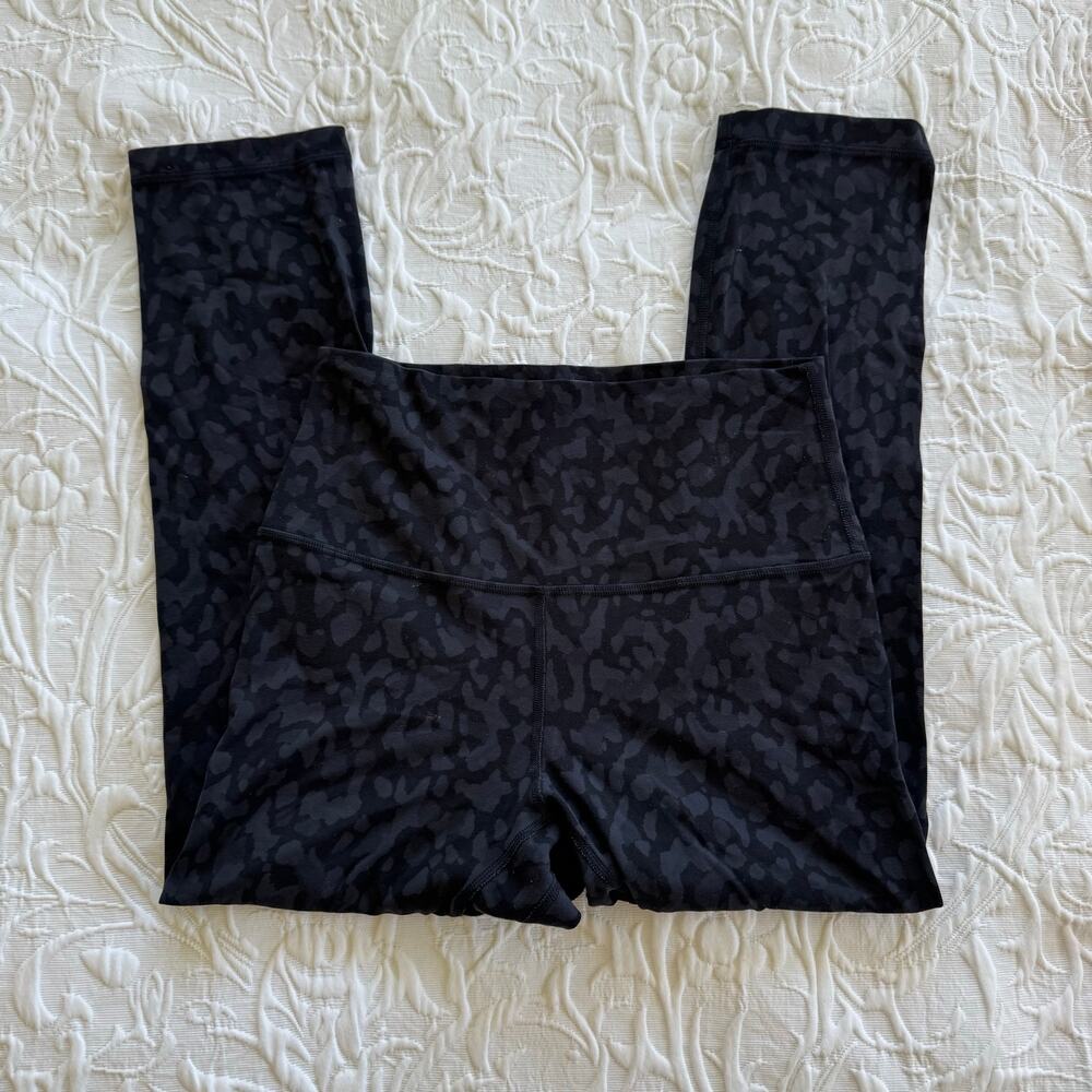 Lululemon Align High Rise Black Formation Camo Leggings 28" Size 6